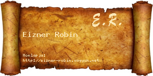 Eizner Robin névjegykártya